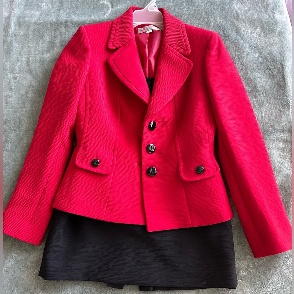 Beautiful Skirt Suit and Blazer - Black & Red